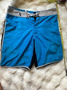 Lost Men's Blue Swim Trunks with Contrast Waistband